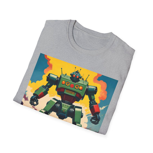 Mecha Apocalypse: Retro Sci-Fi Robot Invasion T Shirt
