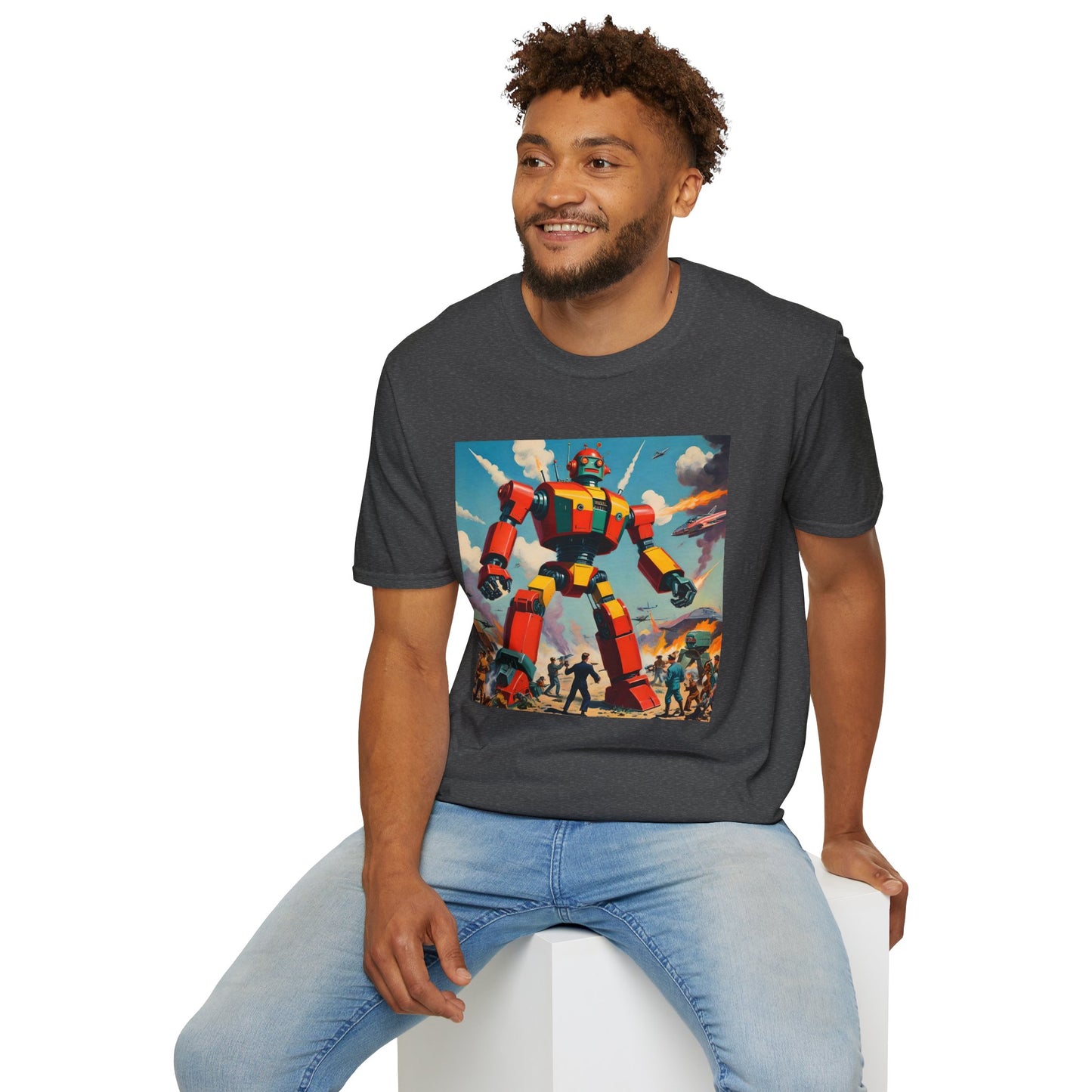 Retro Rampage – Giant Robot Warzone T Shirt