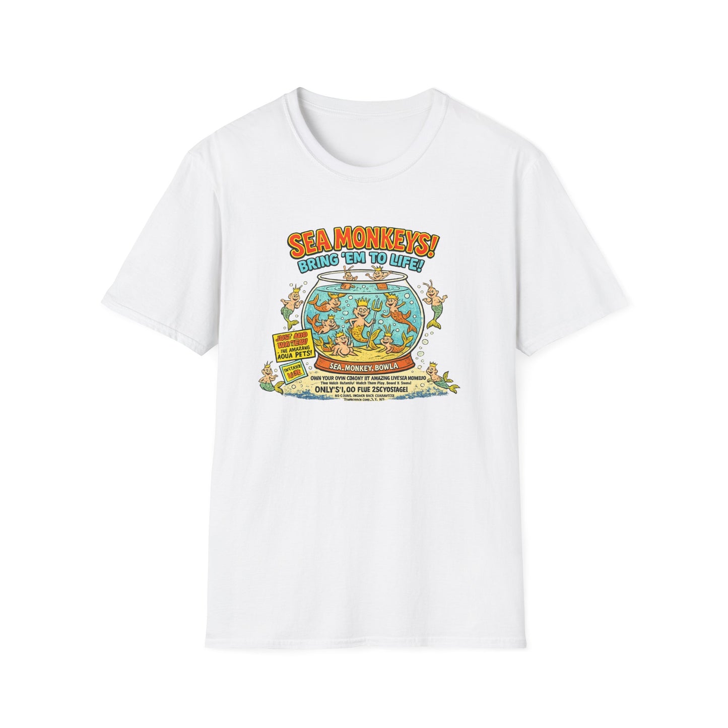 Sea Monkeys Retro Graphic T Shirt — "Sea Monkeys! Bring ’Em to Life!"