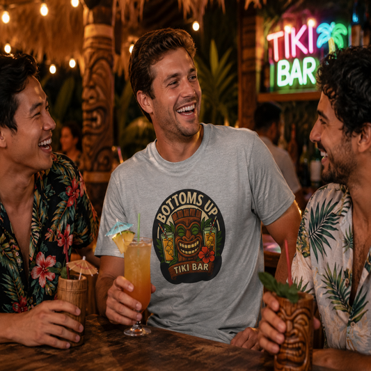 Bottoms Up! Tropical Mischief at the Tiki Bar T shirt