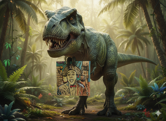 Original Pop Graffiti Pee-Wee on a Can Phone Pop Art 14" x 14" Square from Lucky Studios