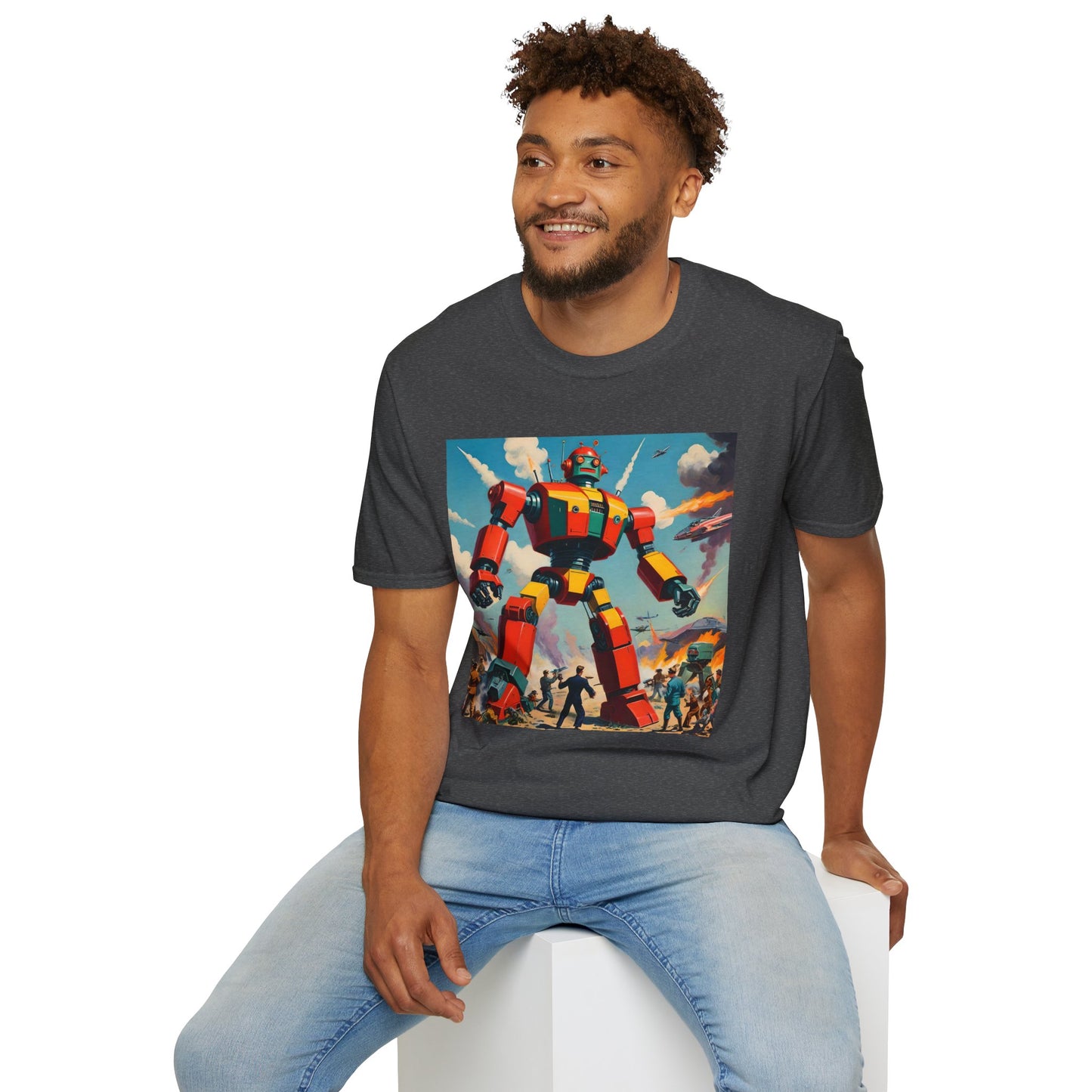 Retro Rampage – Giant Robot Warzone T Shirt
