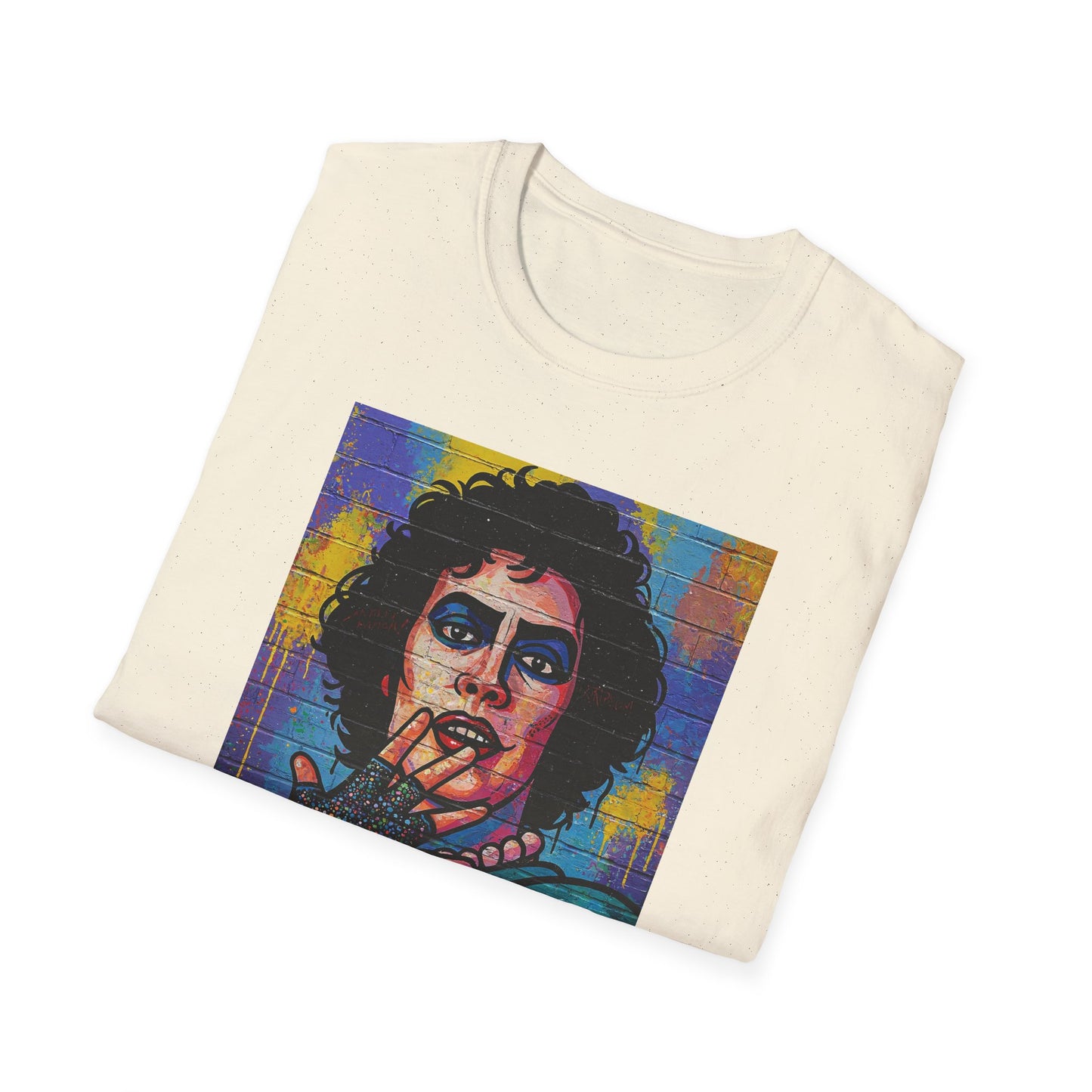 Rocky Horror  Frank-N-Furter "ANTICI...PATION" Street Art T Shirt – Cult Classic Glamour for Your Walls