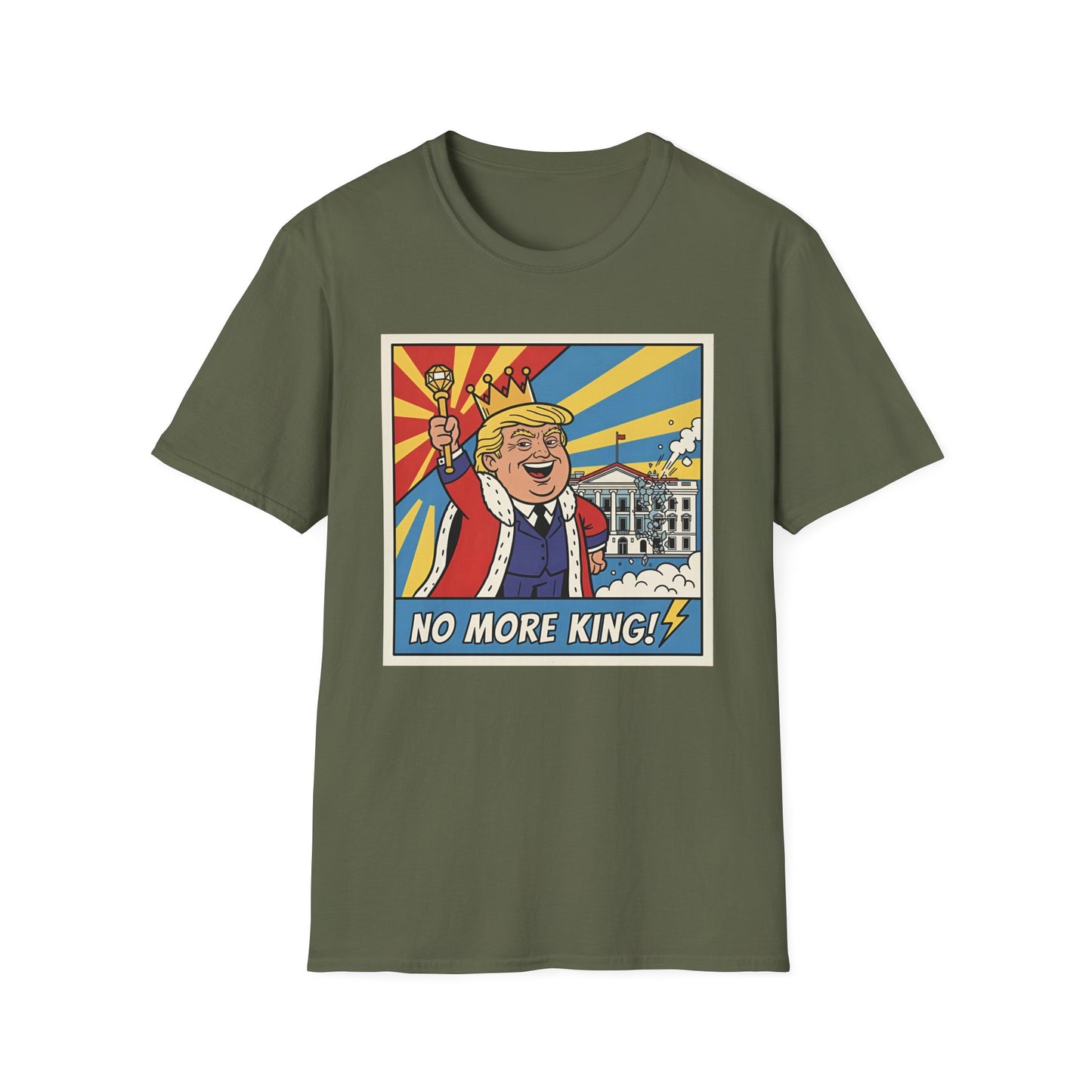 "No More King!" Political Pop Art T Shirt