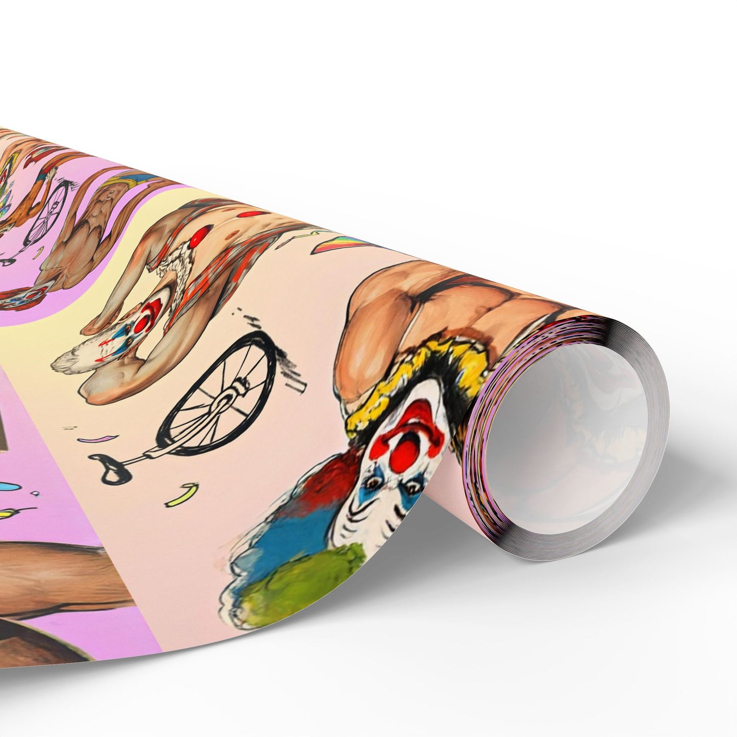Shirtless Clown Wrapping Paper – Campy, Chaotic, and Utterly Unnecessary (In the Best Way)