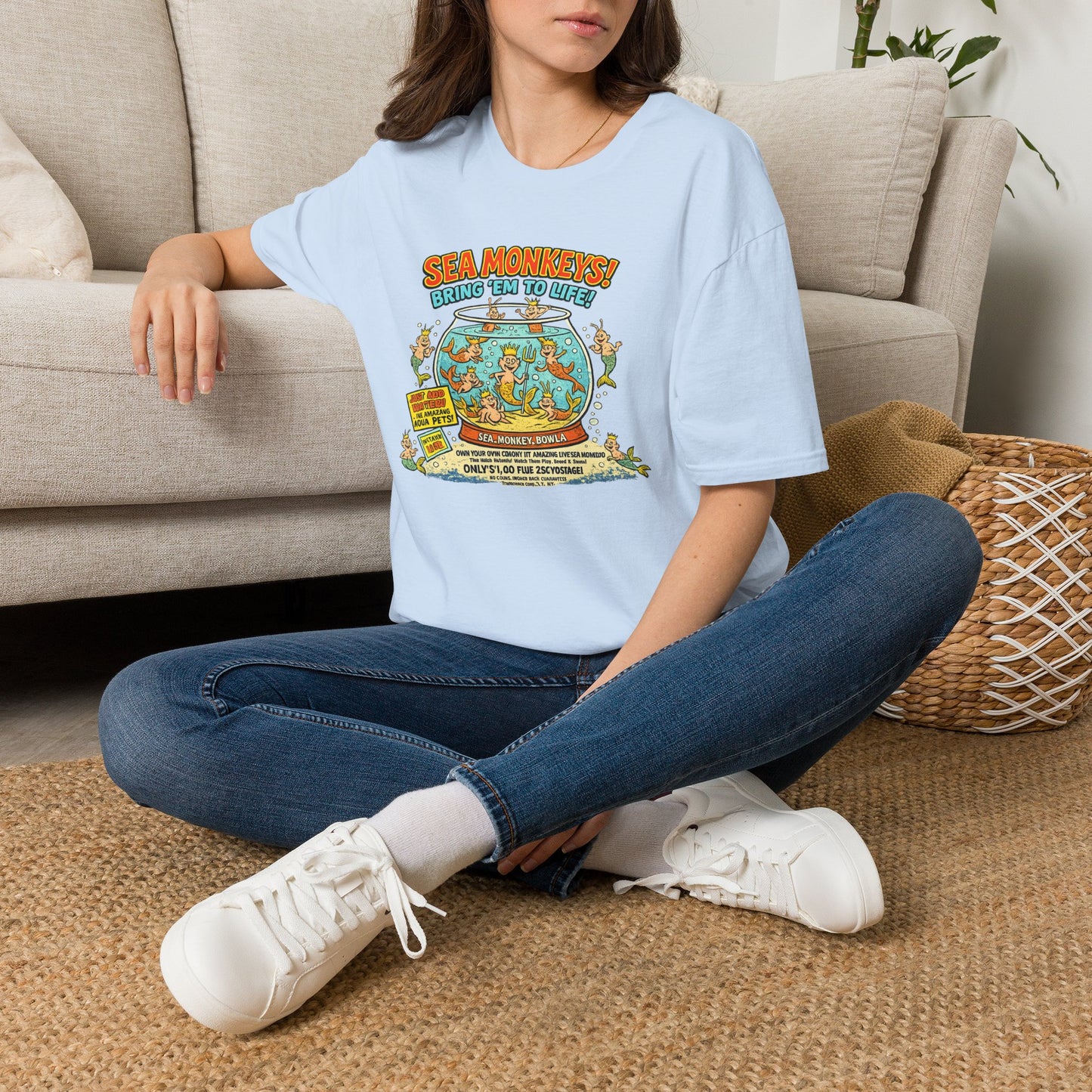 Sea Monkeys Retro Graphic T Shirt — "Sea Monkeys! Bring ’Em to Life!"