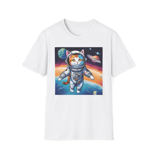 "Galactic Catstronaut: Cosmic Couture for the Campy Explorer" Unisex Softstyle T Shirt