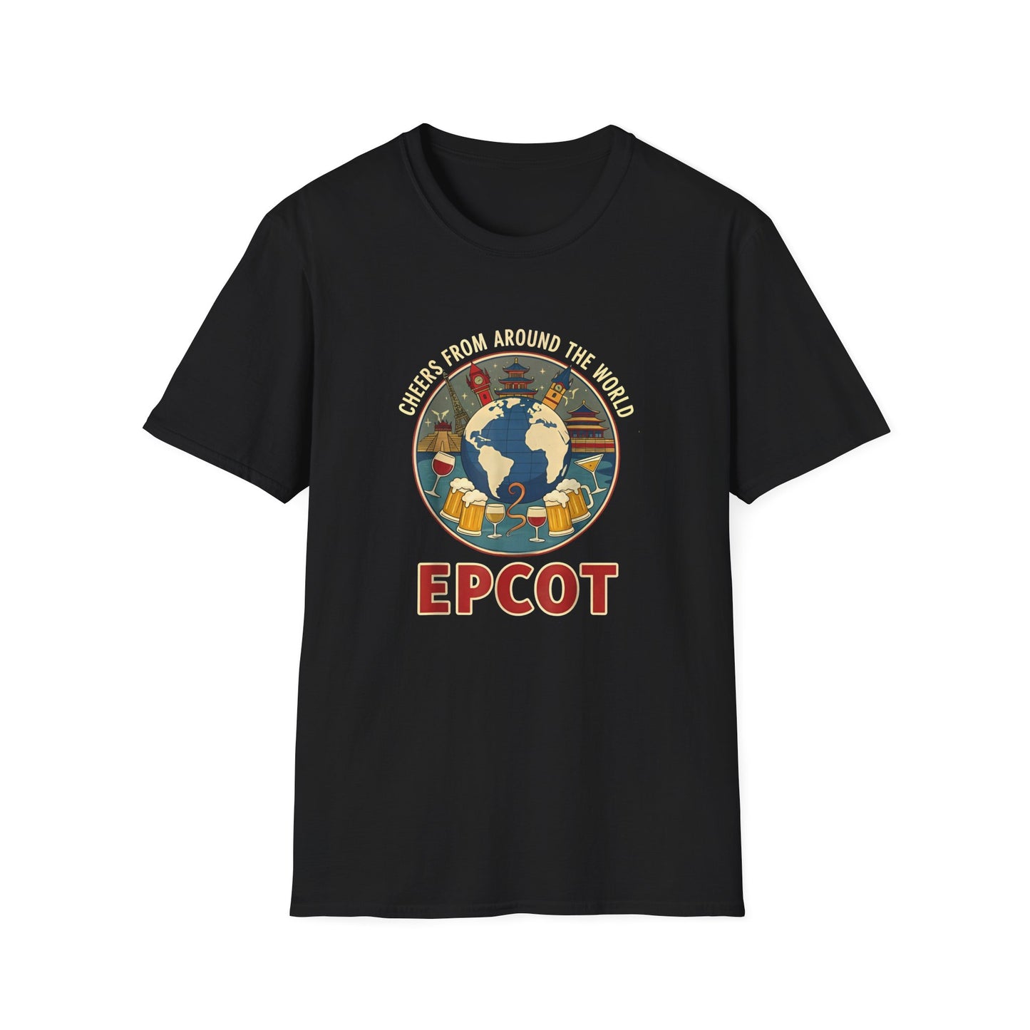 Disney EPCOT 'Cheers From Around the World' Retro T Shirt