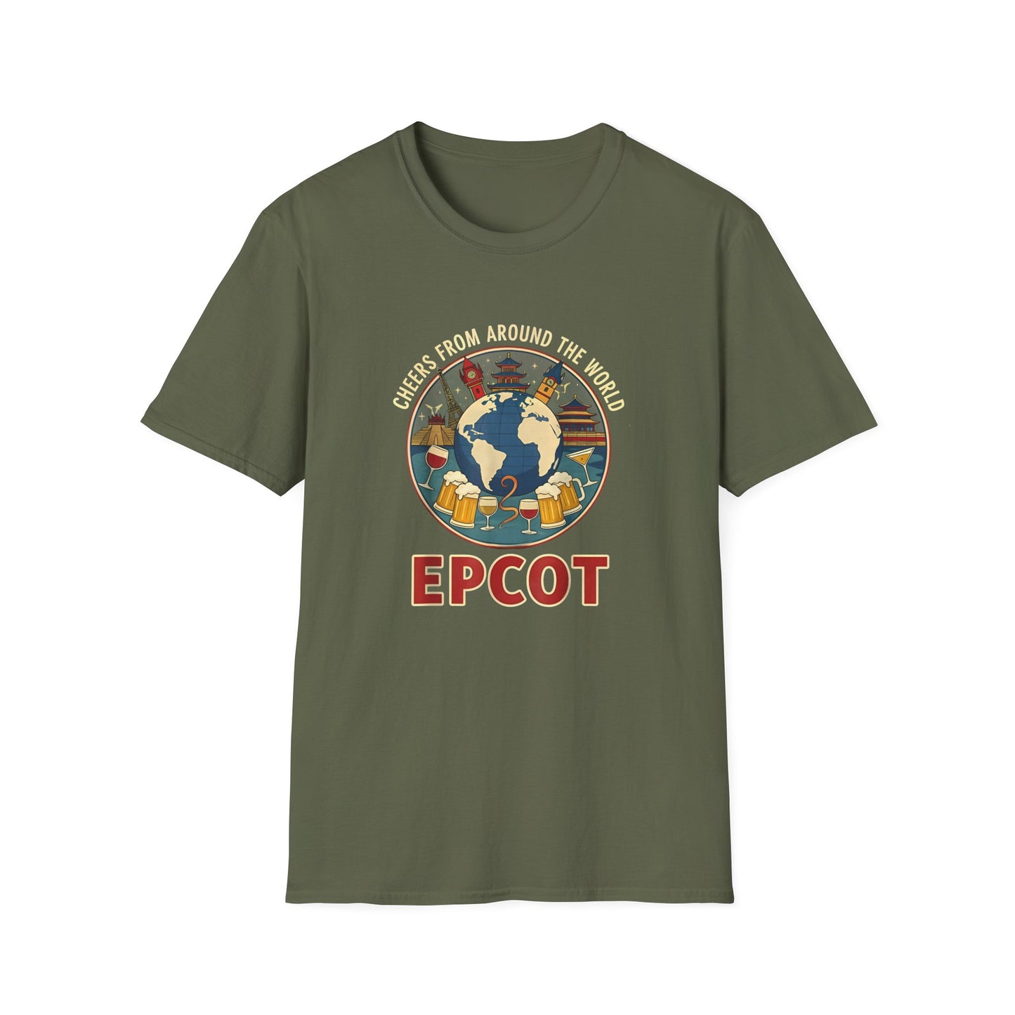Disney EPCOT 'Cheers From Around the World' Retro T Shirt