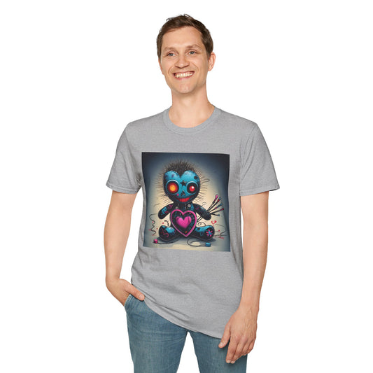 Voodoo Heartbreaker T shirt – Surreal Pop Art with Pins, Power, and Play