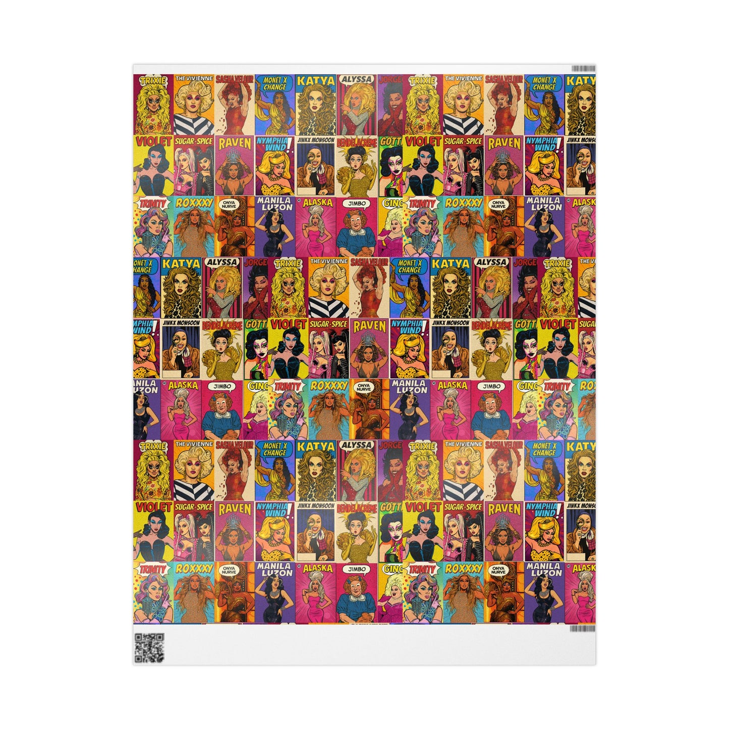 Drag Queen Wrapping Paper – Comic Book Icons Edition
