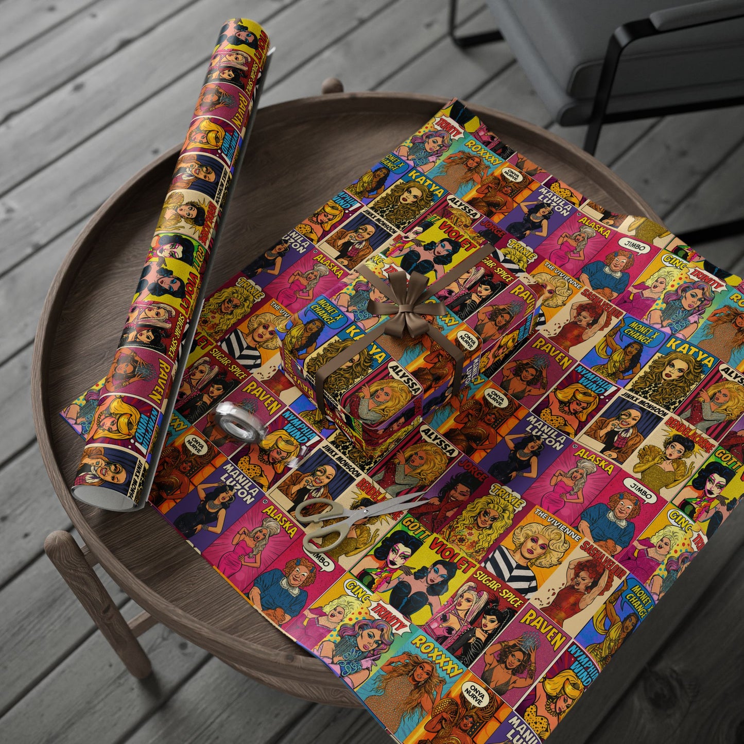 Drag Queen Wrapping Paper – Comic Book Icons Edition