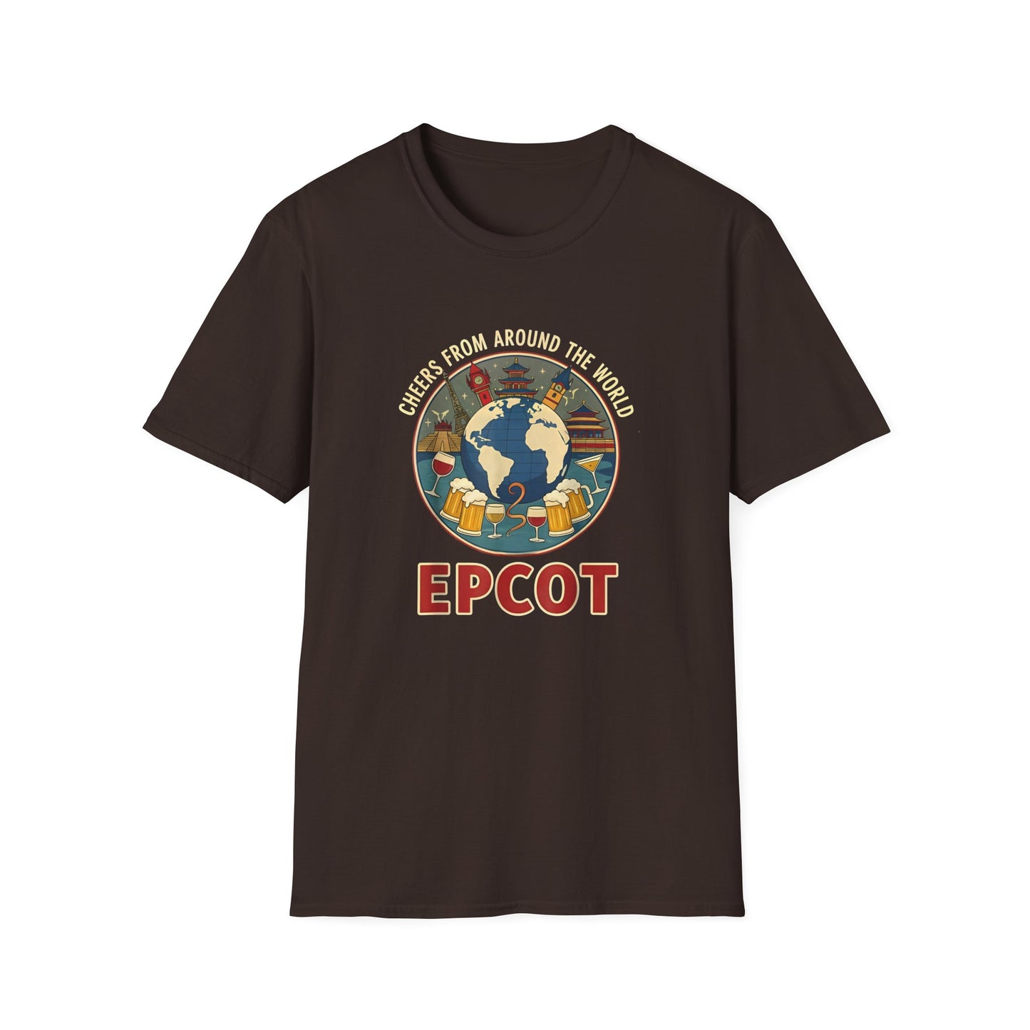 Disney EPCOT 'Cheers From Around the World' Retro T Shirt