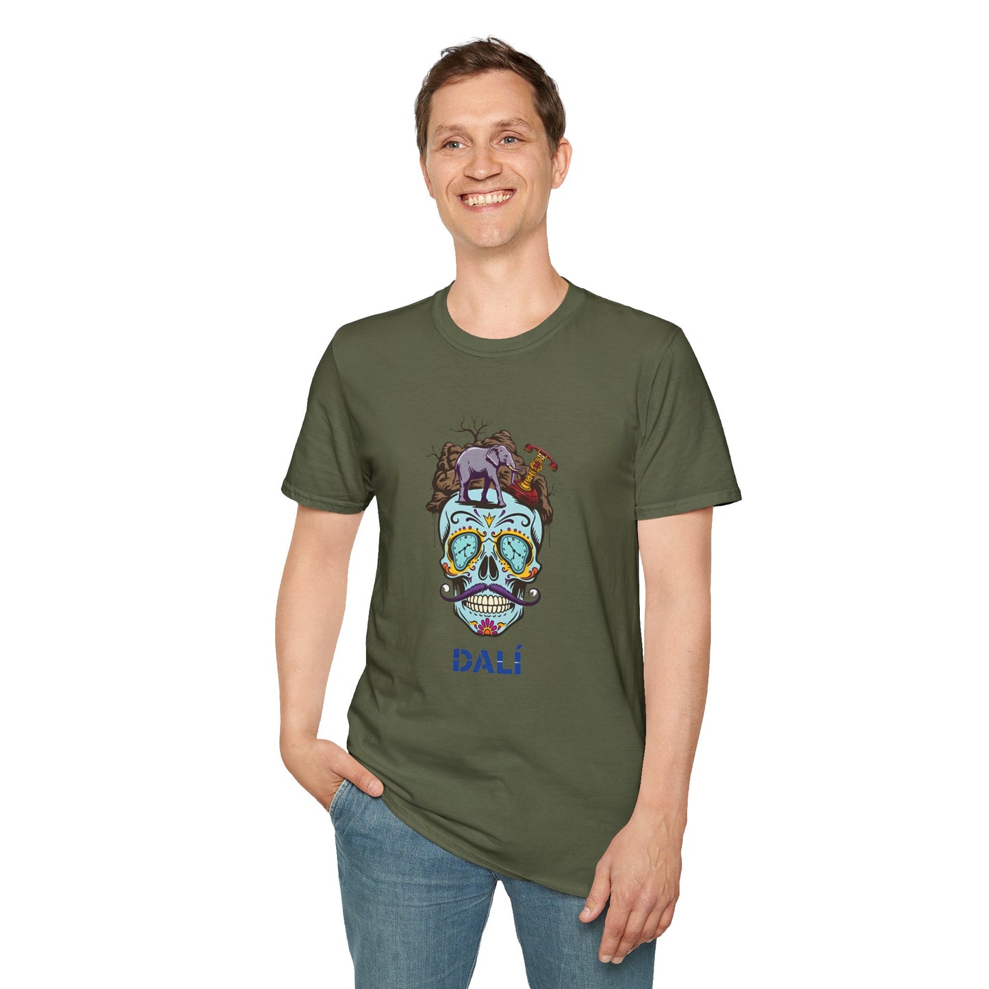 DALÍ MUERTE: Surreal Skull Fiesta T Shirt