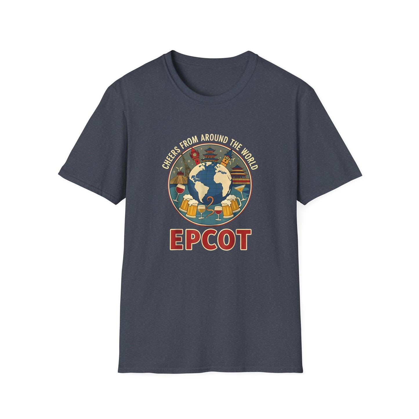 Disney EPCOT 'Cheers From Around the World' Retro T Shirt