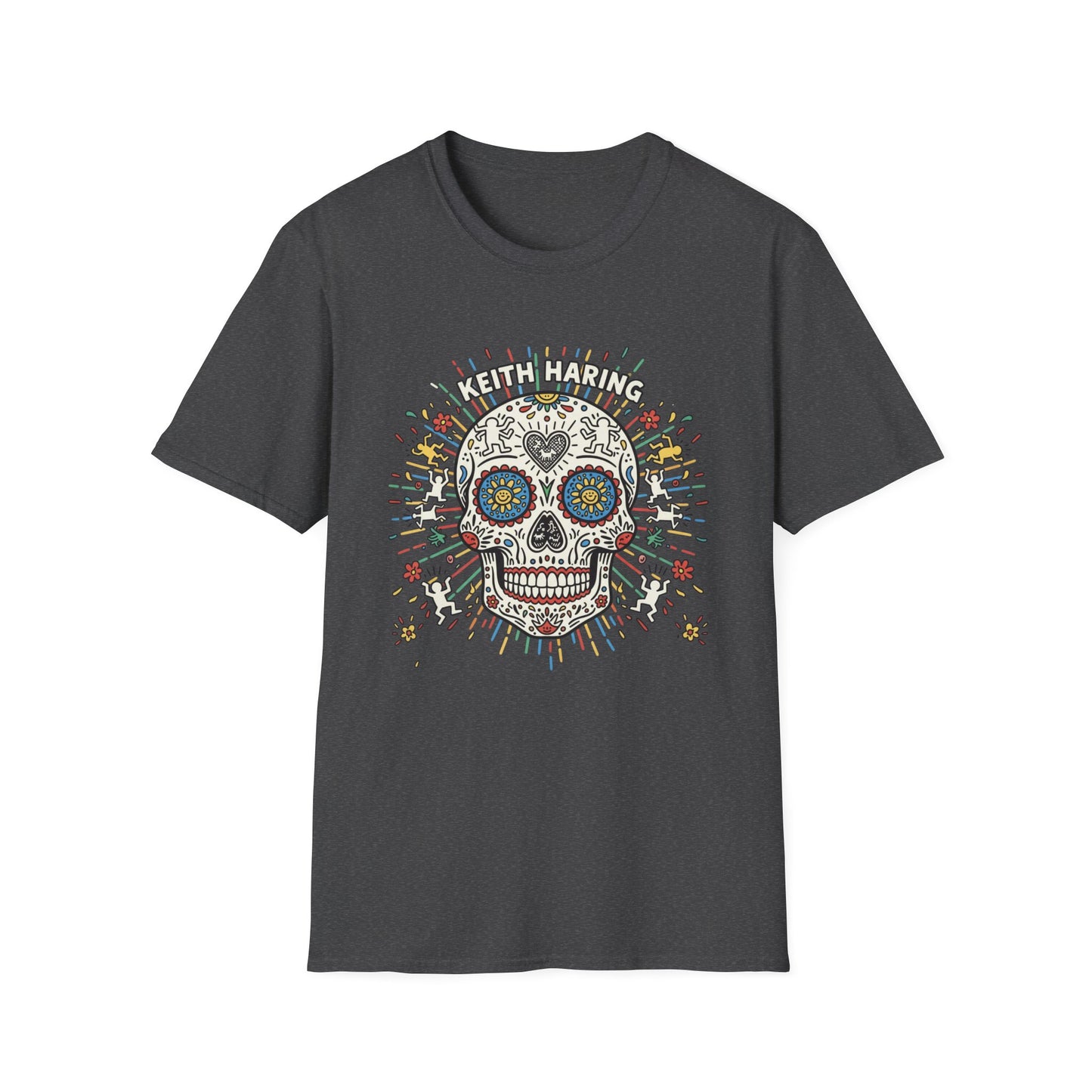 KEITH HARING MUERTE: Pop Art Skull Explosion T Shirt