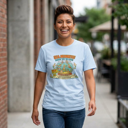 Sea Monkeys Retro Graphic T Shirt — "Sea Monkeys! Bring ’Em to Life!"