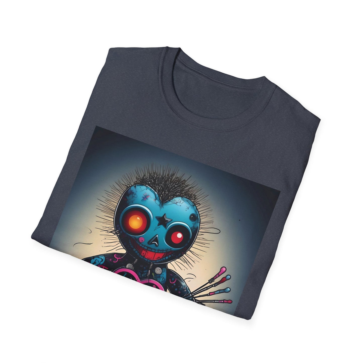 Voodoo Heartbreaker T shirt – Surreal Pop Art with Pins, Power, and Play
