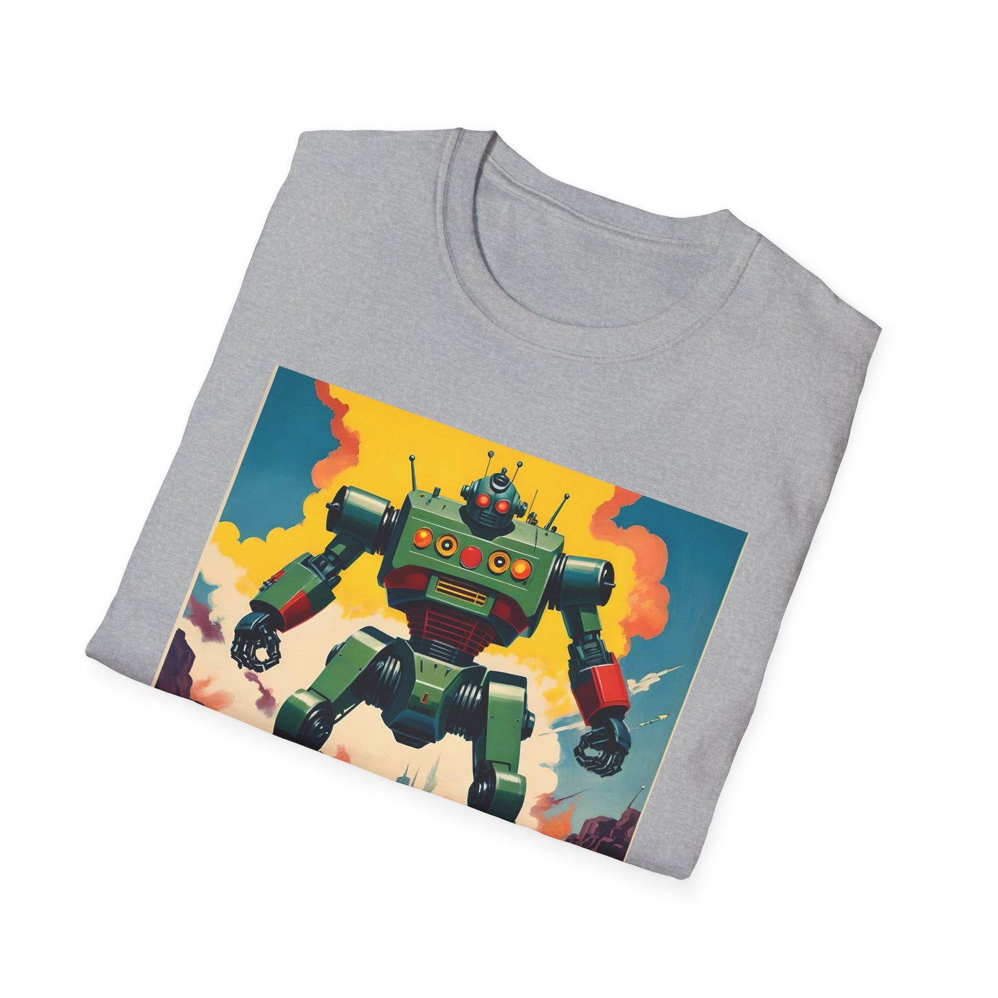 Mecha Apocalypse: Retro Sci-Fi Robot Invasion T Shirt