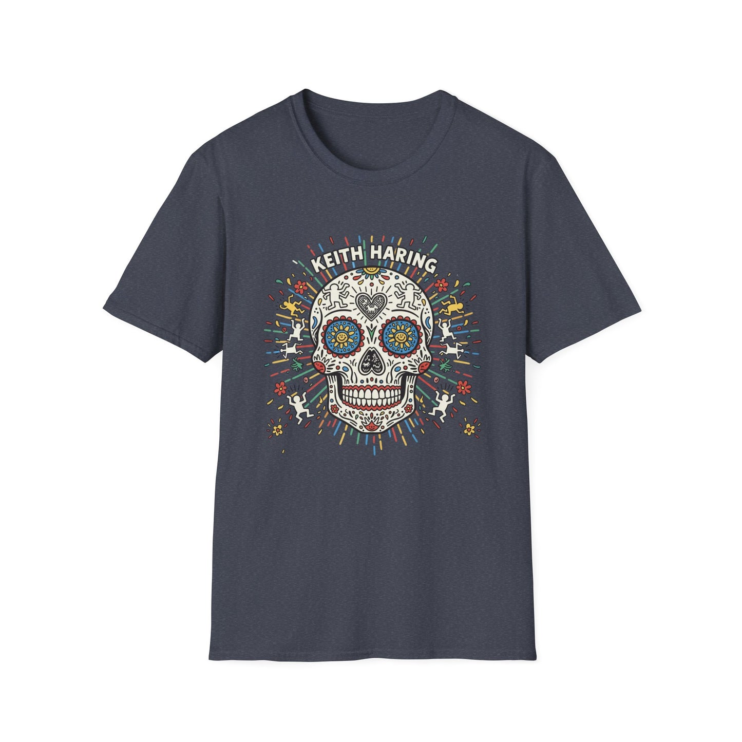 KEITH HARING MUERTE: Pop Art Skull Explosion T Shirt