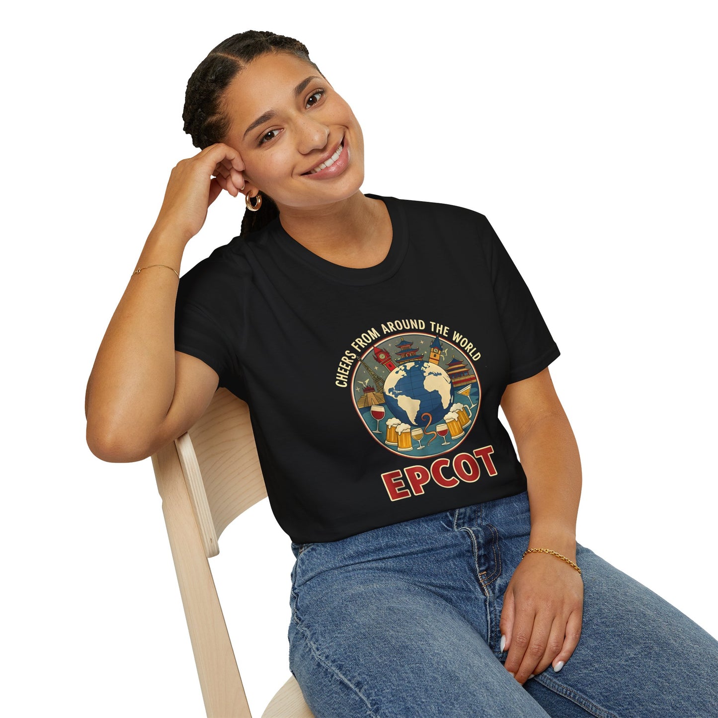 Disney EPCOT 'Cheers From Around the World' Retro T Shirt