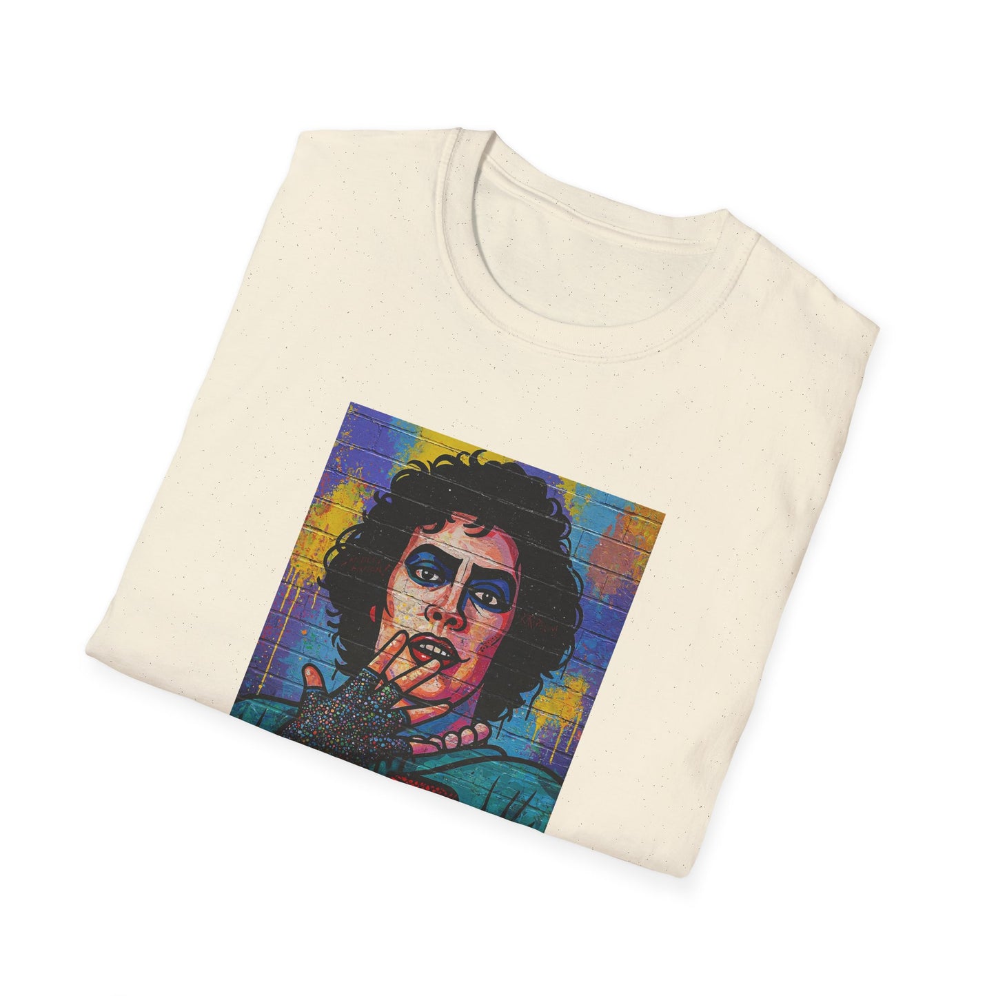 Rocky Horror  Frank-N-Furter "ANTICI...PATION" Street Art T Shirt – Cult Classic Glamour for Your Walls