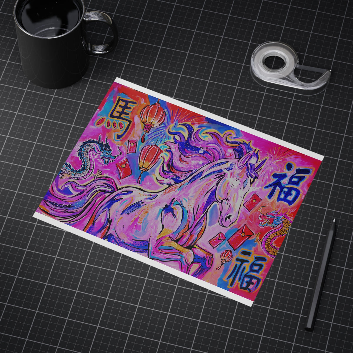 Limited Edition Enhanced 10" x 8" Print — Lucky Year of the Horse