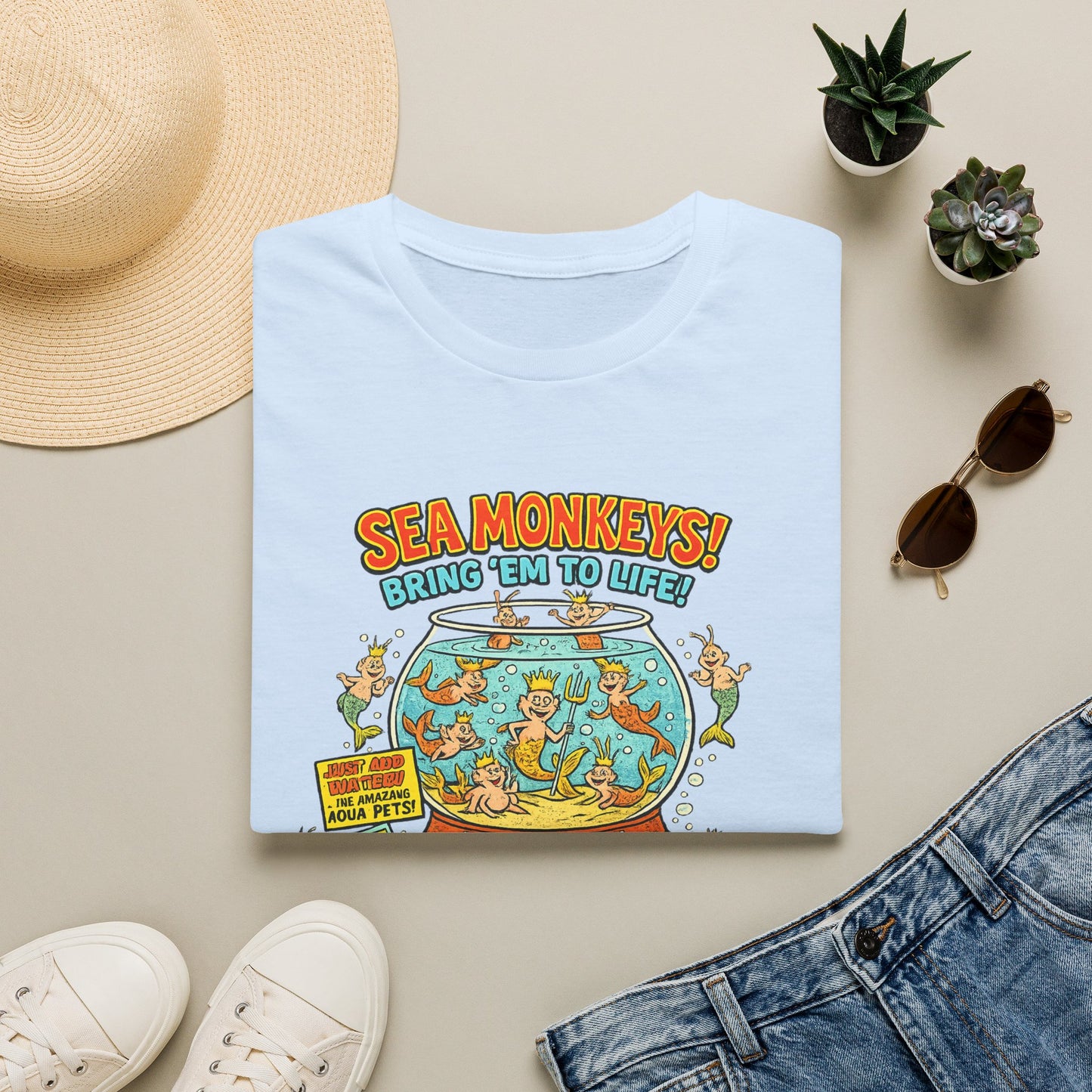 Sea Monkeys Retro Graphic T Shirt — "Sea Monkeys! Bring ’Em to Life!"