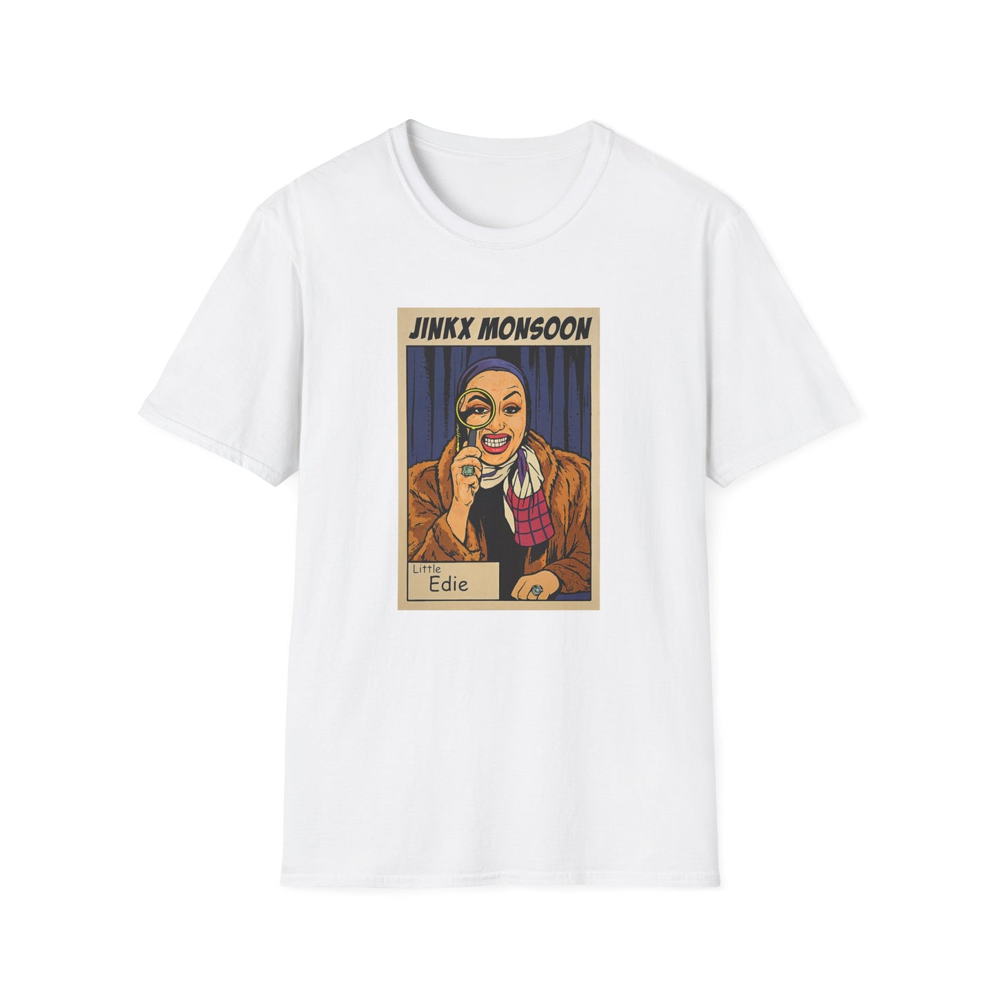 Jinkx Monsoon as Little Edie Tee – Grey Gardens Glamour Meets Drag Royalty! Unisex Softstyle T-Shirt