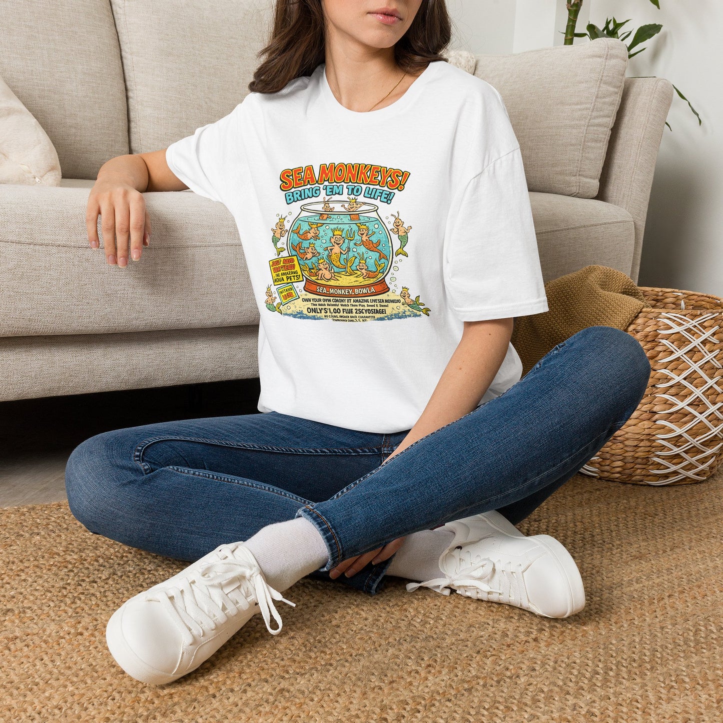 Sea Monkeys Retro Graphic T Shirt — "Sea Monkeys! Bring ’Em to Life!"