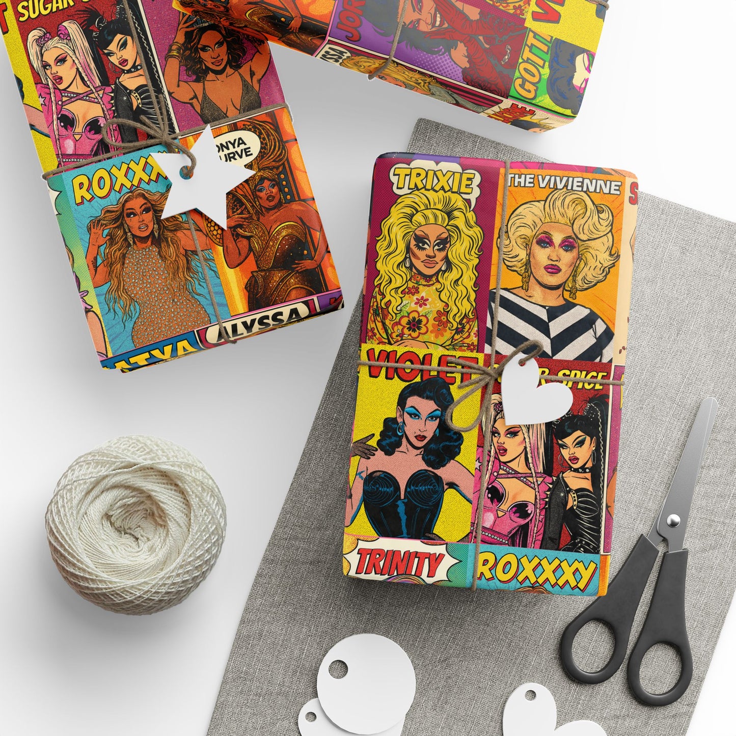 Drag Queen Wrapping Paper – Comic Book Icons Edition