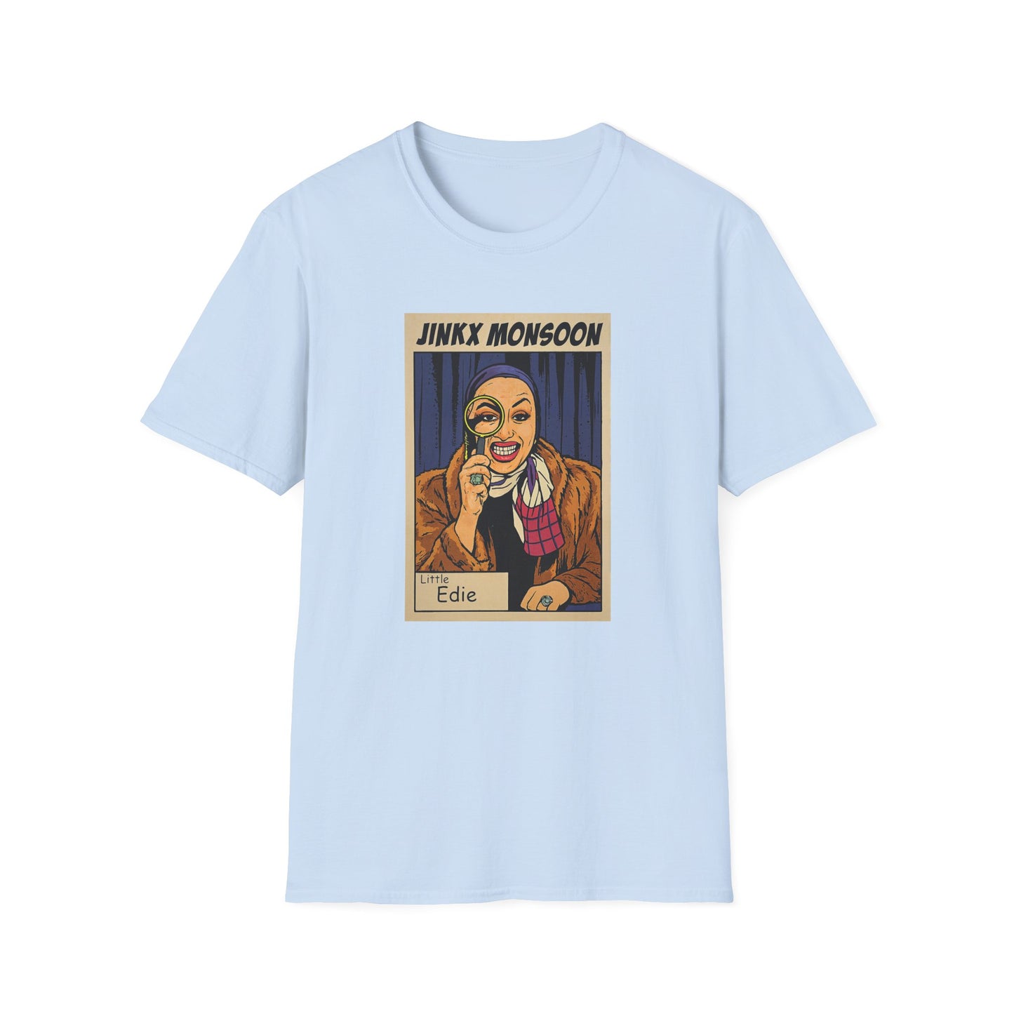 Jinkx Monsoon as Little Edie Tee – Grey Gardens Glamour Meets Drag Royalty! Unisex Softstyle T-Shirt