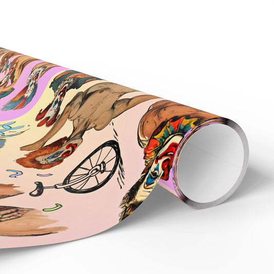 Shirtless Clown Wrapping Paper – Campy, Chaotic, and Utterly Unnecessary (In the Best Way)