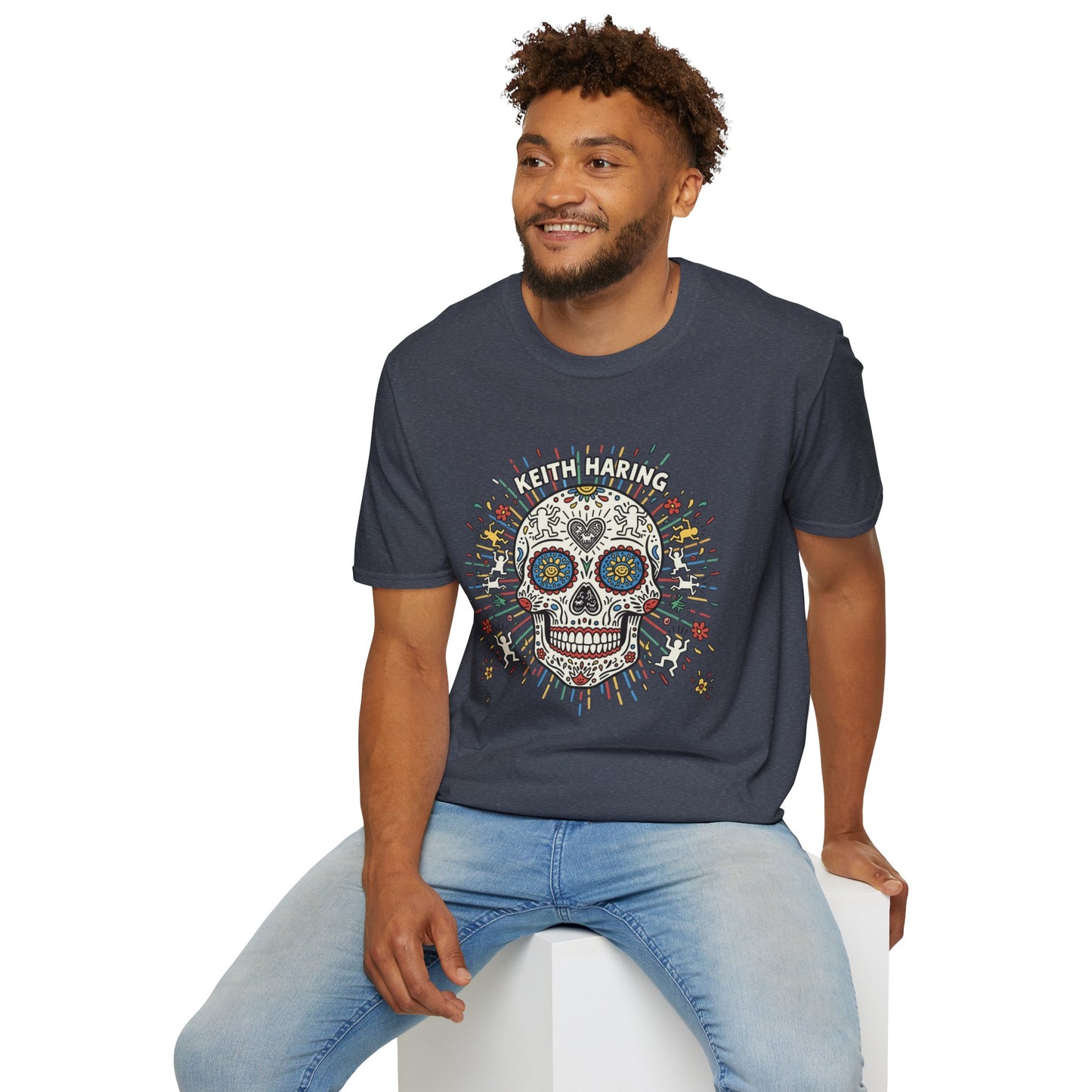 KEITH HARING MUERTE: Pop Art Skull Explosion T Shirt