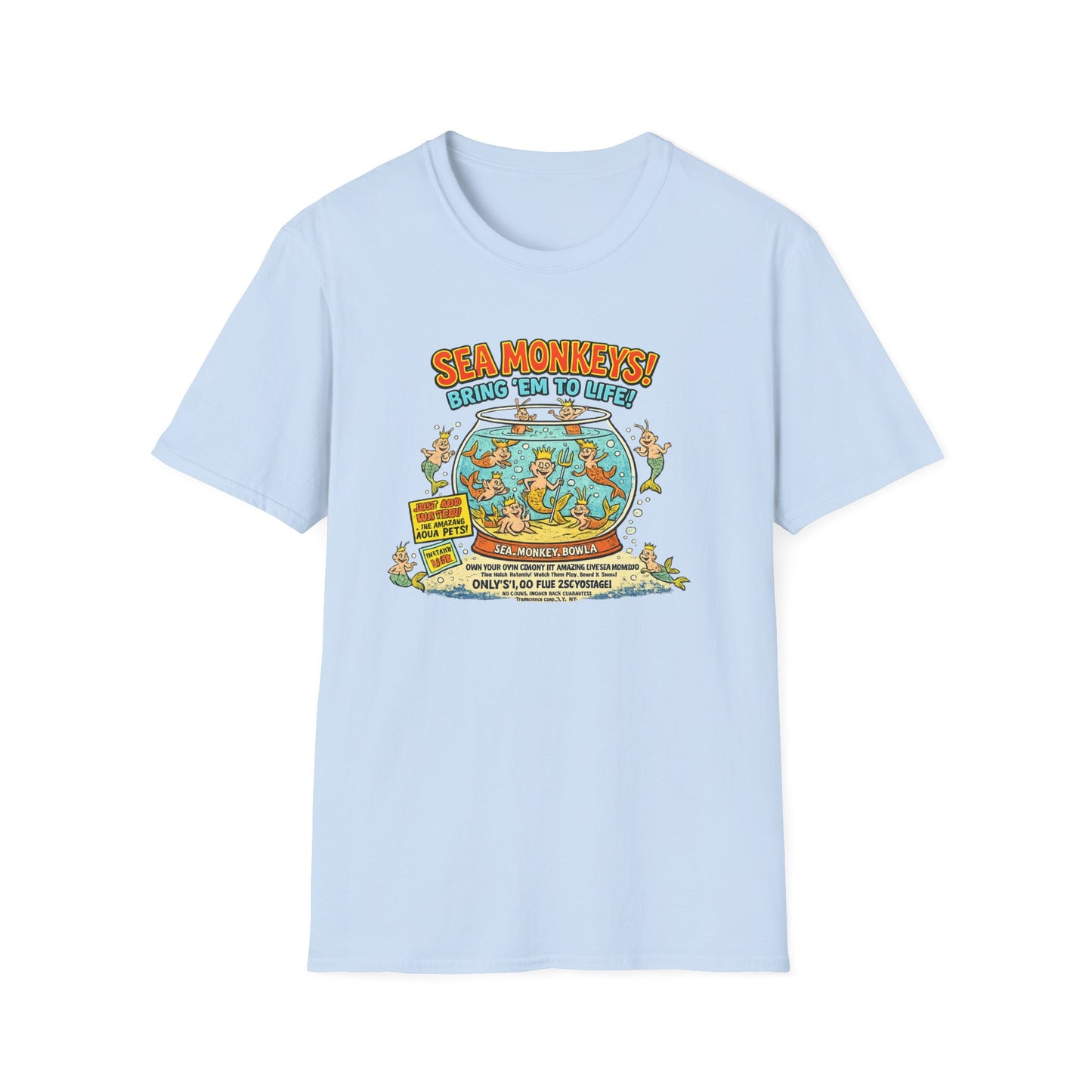 Sea Monkeys Retro Graphic T Shirt — "Sea Monkeys! Bring ’Em to Life!"