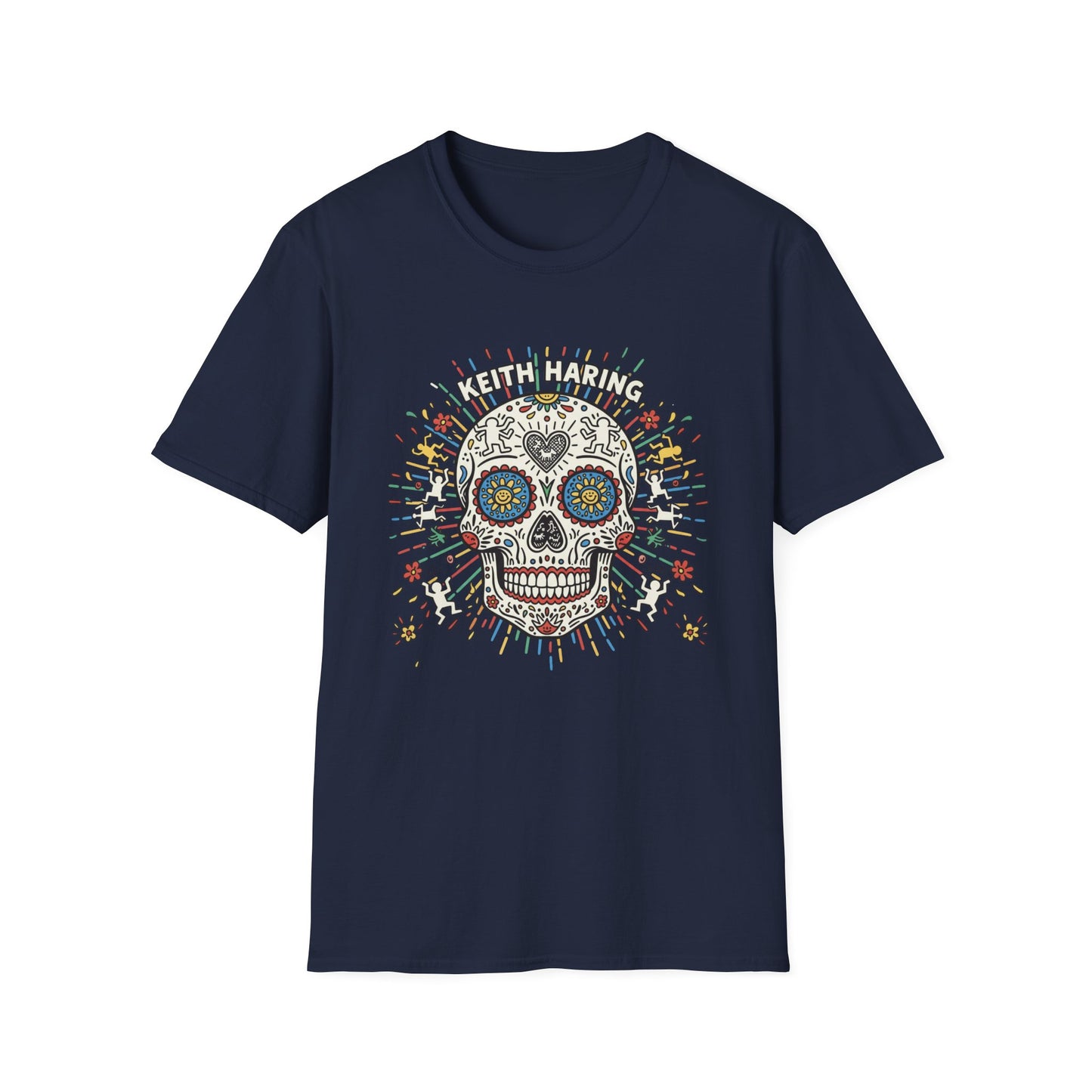 KEITH HARING MUERTE: Pop Art Skull Explosion T Shirt