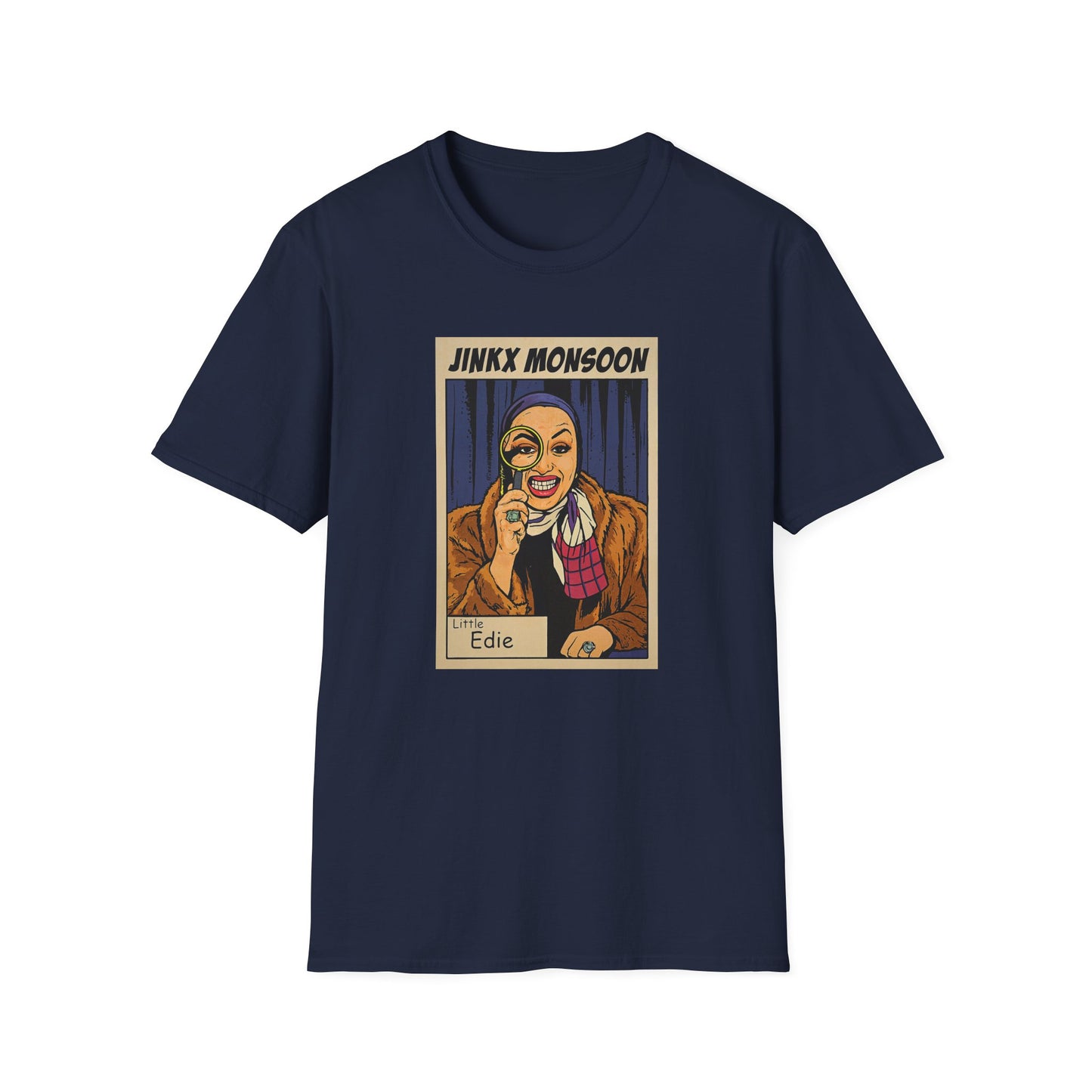 Jinkx Monsoon as Little Edie Tee – Grey Gardens Glamour Meets Drag Royalty! Unisex Softstyle T-Shirt
