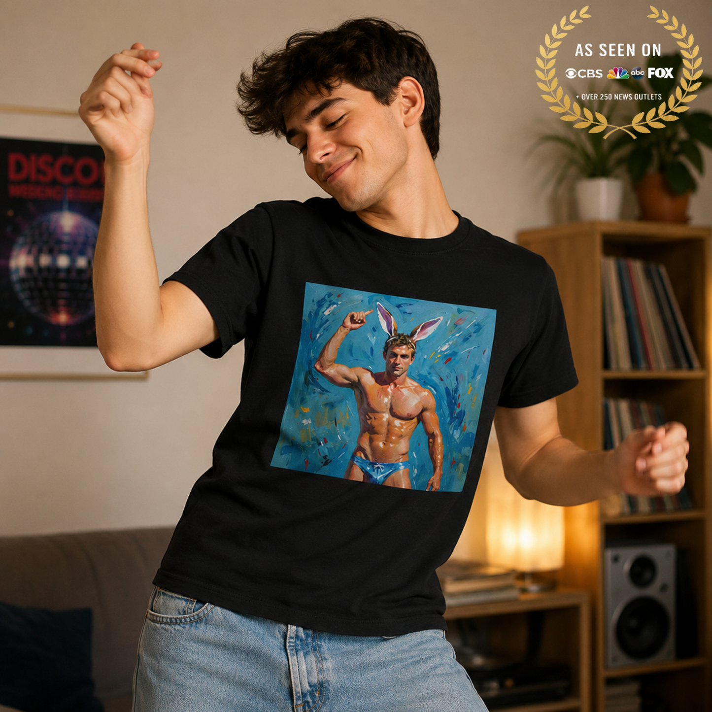 "Bunny Buff Muscle Icon"  - Unisex Softstyle T Shirt