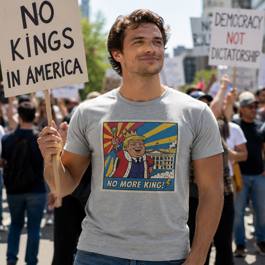 "No More King!" Political Pop Art T Shirt