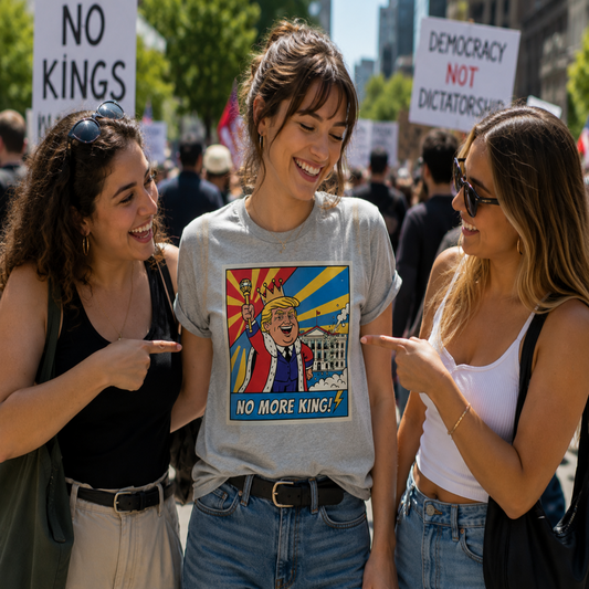 "No More King!" Political Pop Art T Shirt