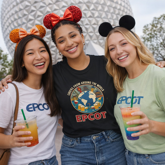 Disney EPCOT 'Cheers From Around the World' Retro T Shirt