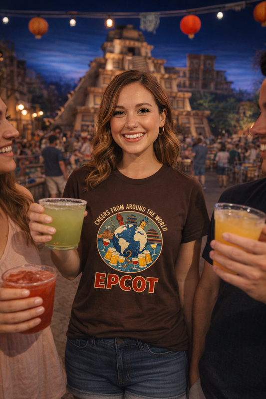 Disney EPCOT 'Cheers From Around the World' Retro T Shirt