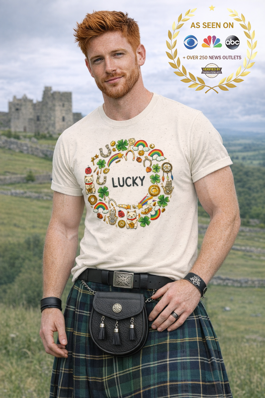 Lucky Shamrock & Rainbow T-Shirt — St. Patrick’s Day Good Luck Tee
