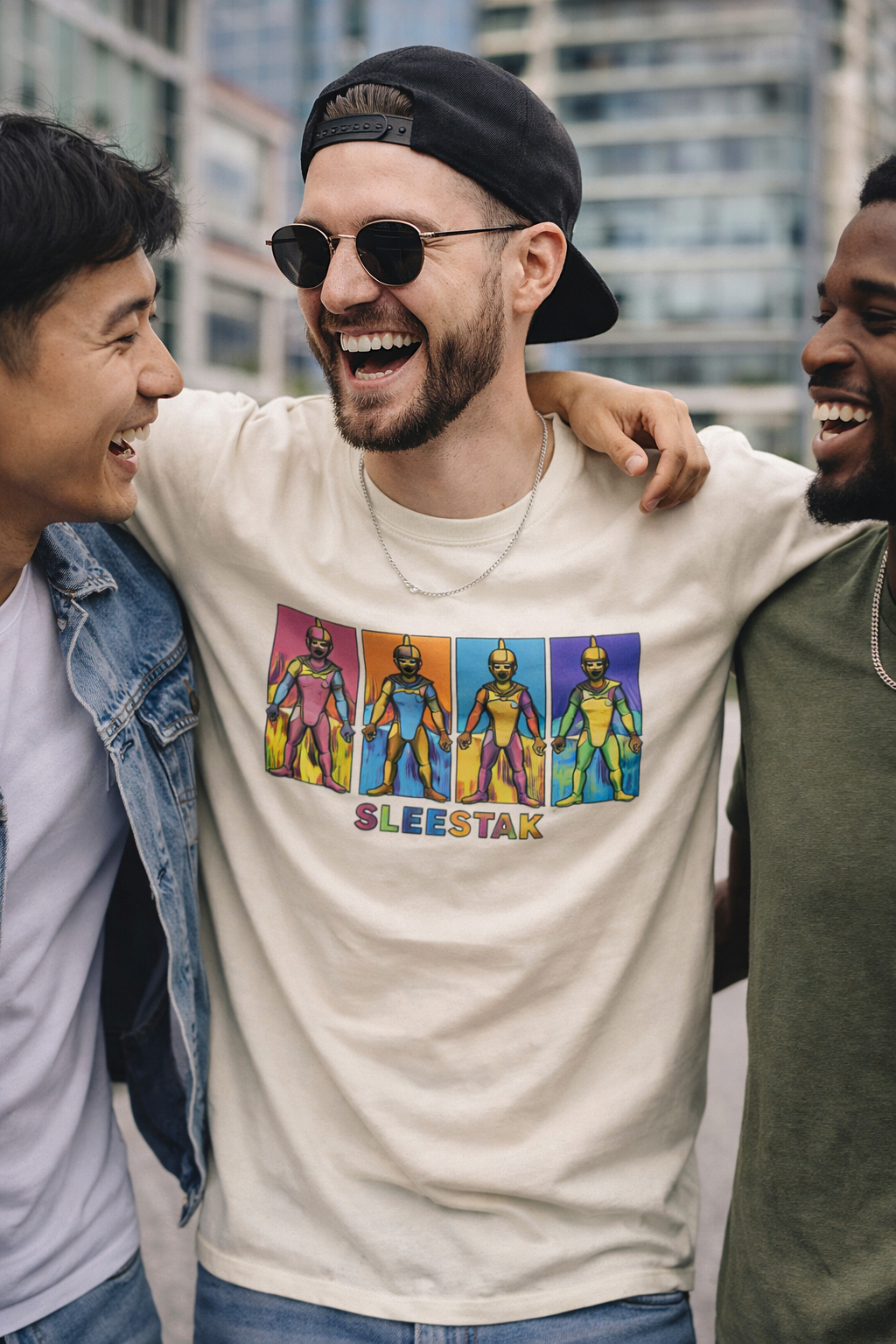 Sleestax Retro Alien Graphic T-Shirt — Colorful Pop Art Sci‑Fi Tee