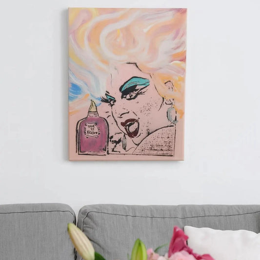 Legendary Divine Queen of Baltimore 12"x16" "Ode to Toilet" - Original Graffiti Painting