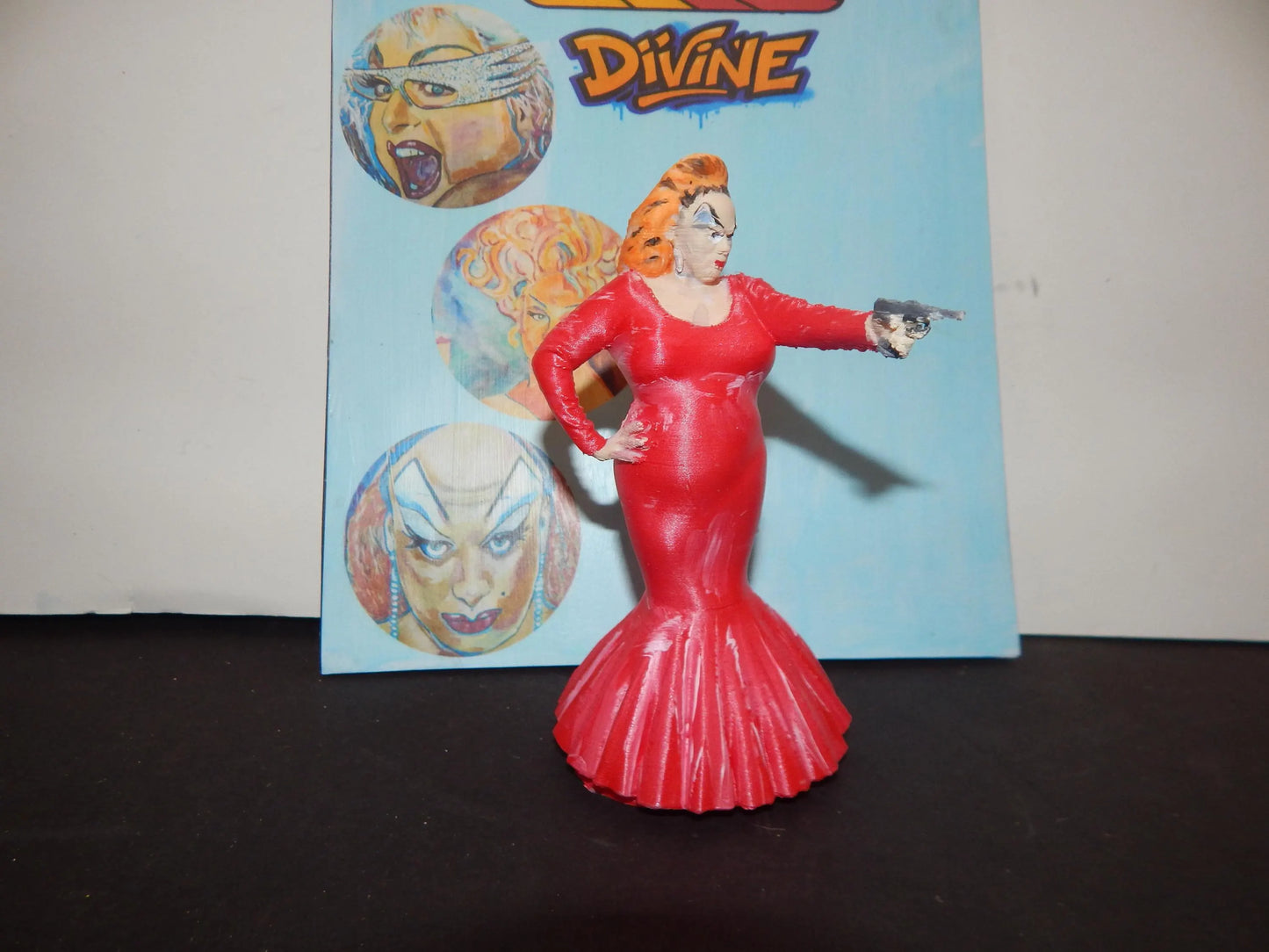 Unleash the Divine: Introducing the Drag Queen Action Figure! 3d Printed Figure – Limited Edition Art Sculpture by Lucky Studios