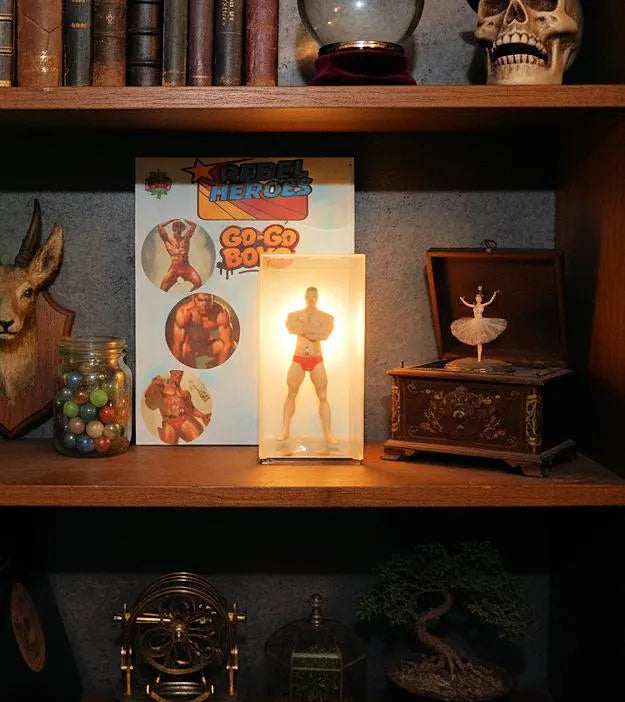 Shirtless Go-Go Boy Action 3d Printed Figure – Limited Edition Art Sculpture by Lucky Studios