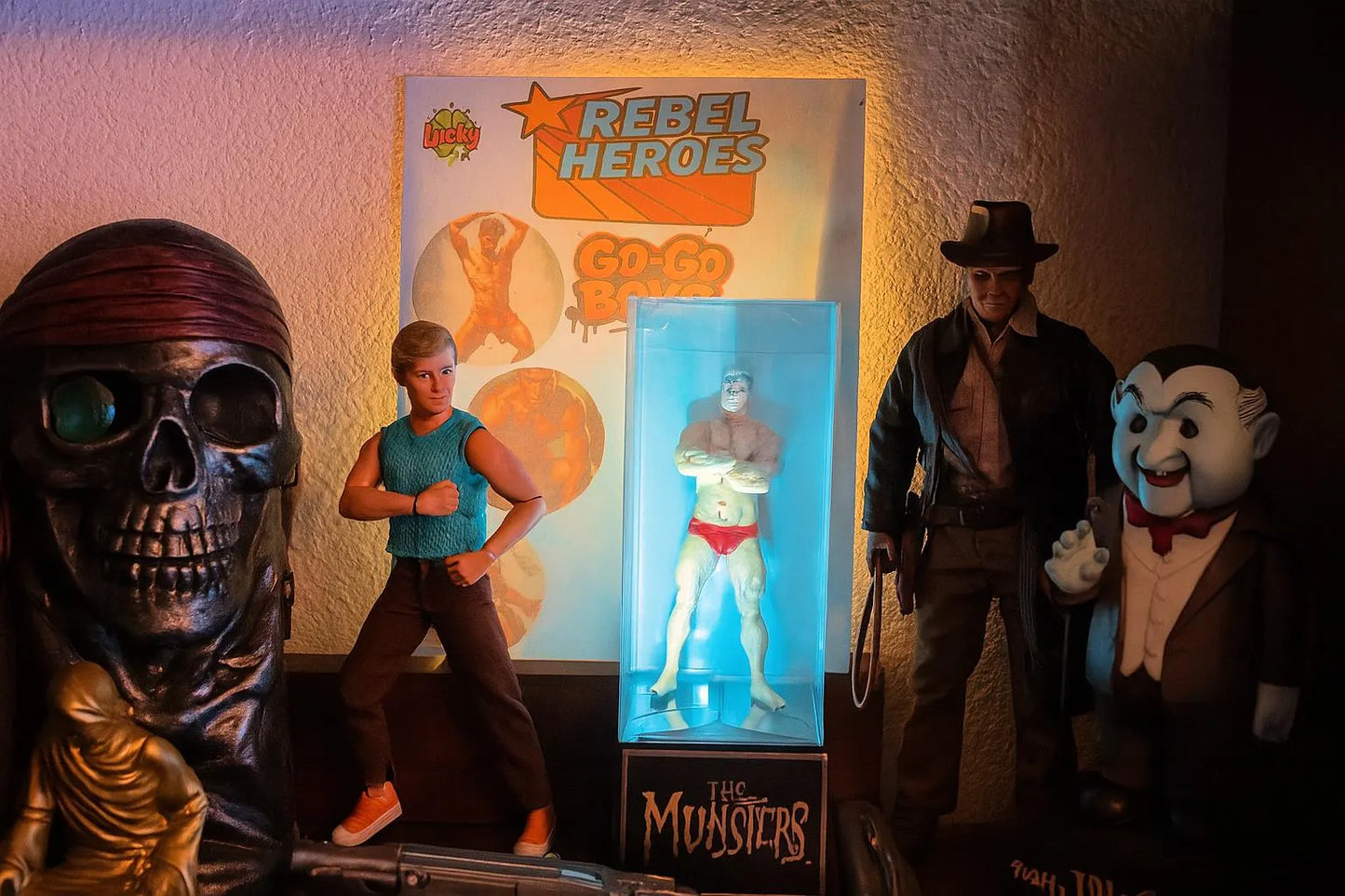 Shirtless Go-Go Boy Action 3d Printed Figure – Limited Edition Art Sculpture by Lucky Studios