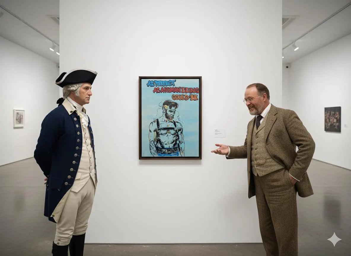 Abraham Lincoln in Leather  “As Perfect As A Human Could Be” – Original Graffiti Painting 12"x16"