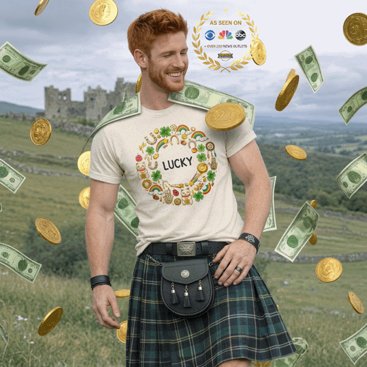Lucky Shamrock & Rainbow T-Shirt — St. Patrick’s Day Good Luck Tee